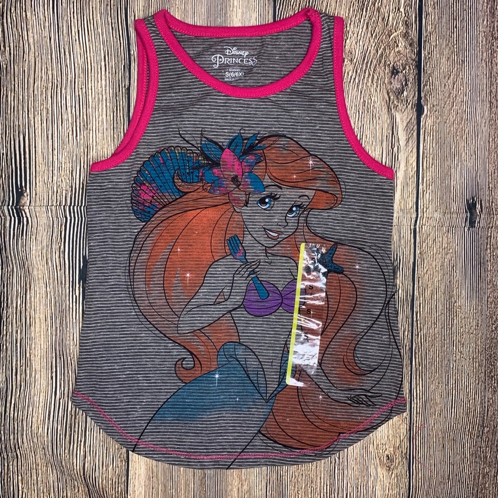 Disney Ariel sleeveless shirt  Small 6/6X